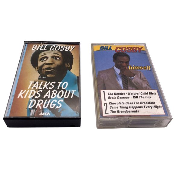 VTG 1980s Bill Cosby Cassette Tape Set – “Himself” + “Talks to Kids About Drugs" - Picture 1 of 3